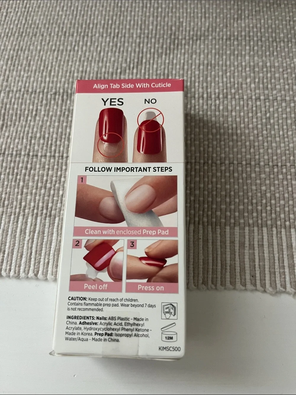 imPRESS Navy & White Heart Flag Press-On Nails